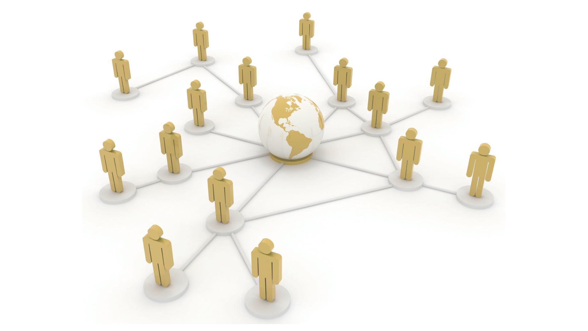 Menschen vernetzt um die Welt.