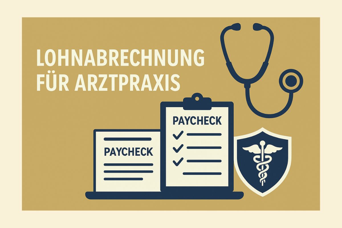 Lohnabrechnung für Arztpraxis dargestellt
