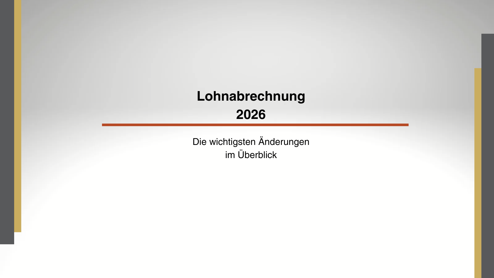 Lohnabrechnung 2026, wichtige Änderungen