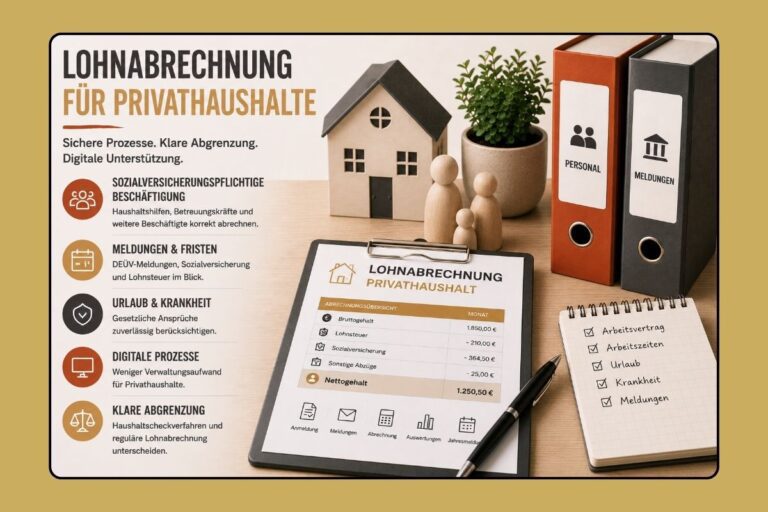 Lohnabrechnung für Privathaushalte erklärt.