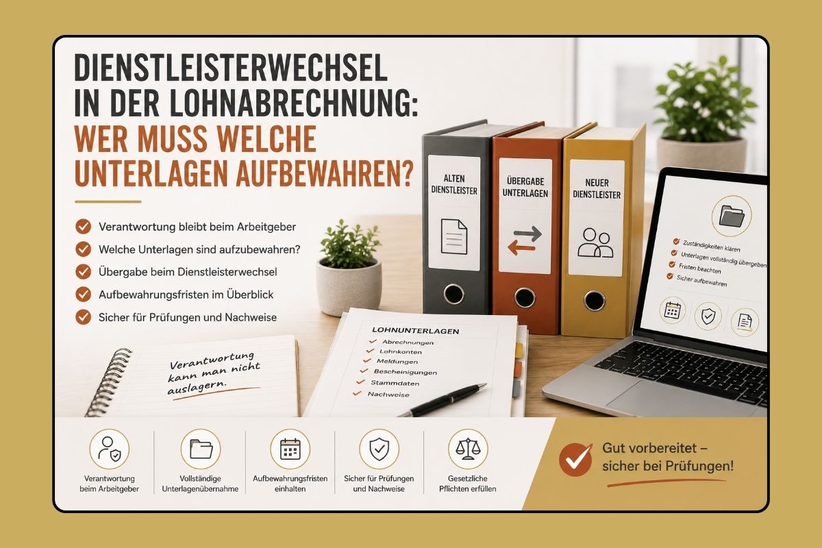 Wechsel der Lohnabrechnung, Dokumente wichtig