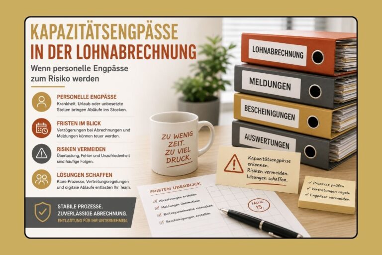 Lohnabrechnung und Engpässe im Blick