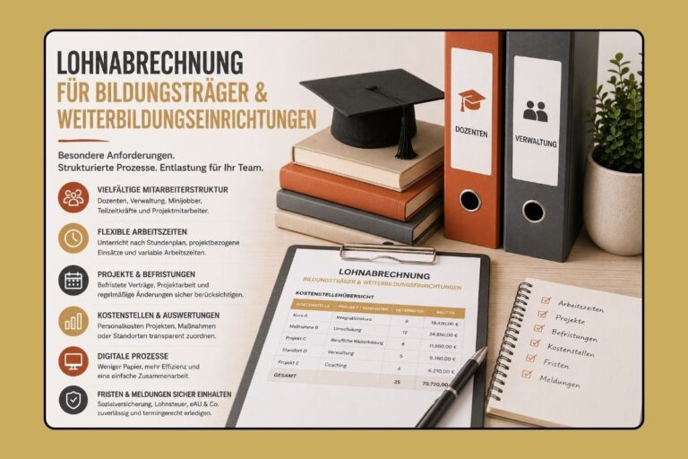 Lohnabrechnung für Bildungsträger erklärt.