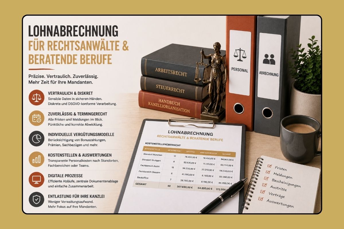 Lohnabrechnung für Rechtsanwälte und Berater