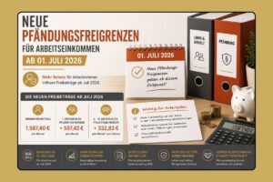 Neue Pfändungsfreigrenzen ab Juli 2026