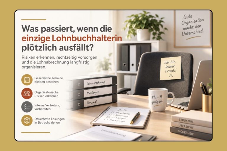 Was passiert wenn die Lohnbuchhalterin ausfällt?