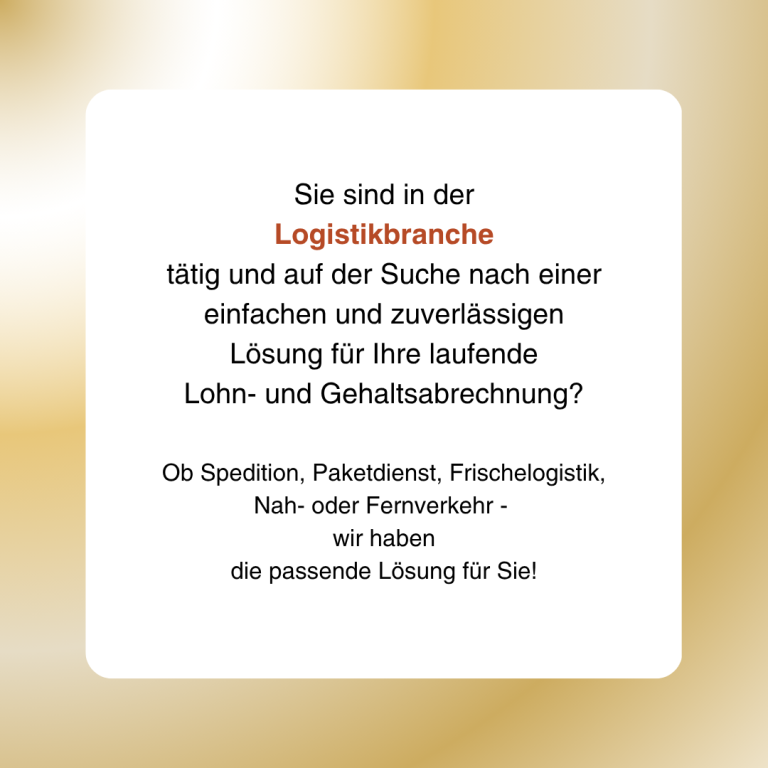 Text über Lösungen für Lohn- und Gehaltsabrechnung in der Logistikbranche.